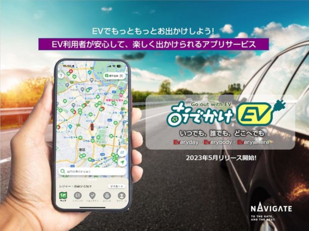 新サービス「おでかけEV」 登場！全国の充電スポット検索とポイント獲得機能を提供